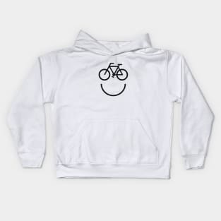 Bike face, bicycle smiley Kids Hoodie